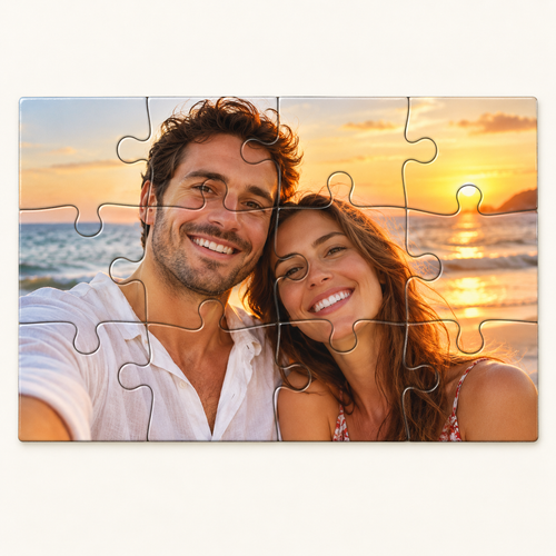 Puzzle magnétique personnalisé – 12 pièces – 10 × 15 cm