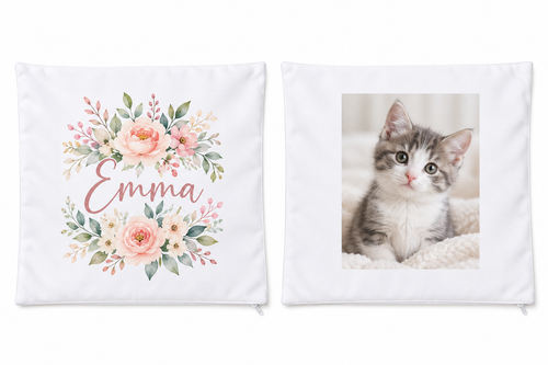 Housse de coussin personnalisée recto verso – 40 × 40 cm