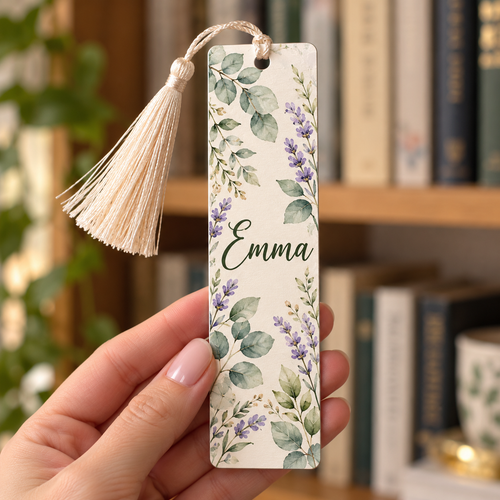 Marque-page aluminium personnalisé – Sublimation une face – 12 × 3,2 cm