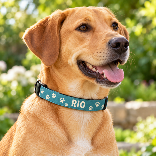 Collier pour chien personnalisé – Prénom et motifs au choix