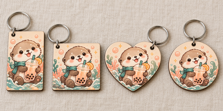 Porte-clés loutre au thé fruité – 4 formes